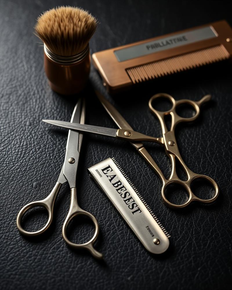Ferramentas vintage de barbearia